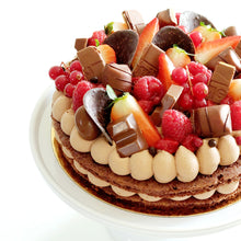 Afbeelding in Gallery-weergave laden, Chocoladetaart met vers fruit | hartormig of rond | vanaf 4/6 personen